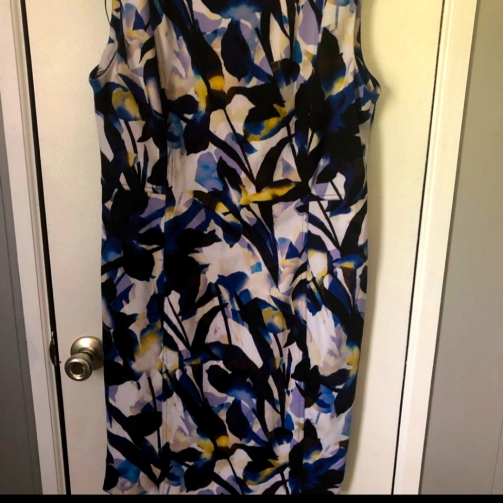 Calvin Klein Abstract Floral Sheath Dress Size 12